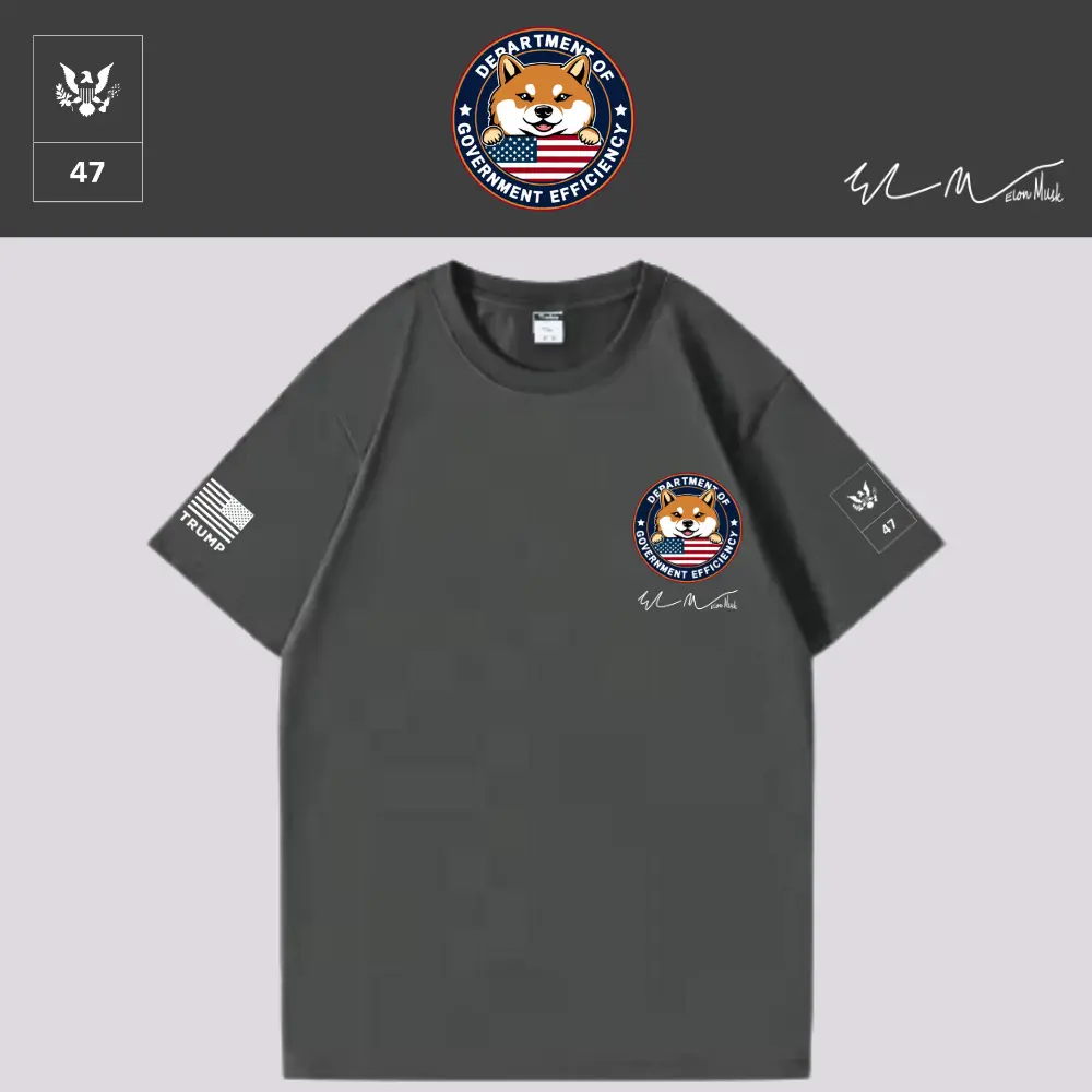 [DOGE]ドージロゴTシャツ[グレー/白][DGTE-04]