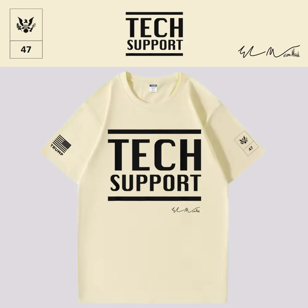 [DOGE]TECH SUPPORTロゴTシャツ[アプリコット][TSTE-01]
