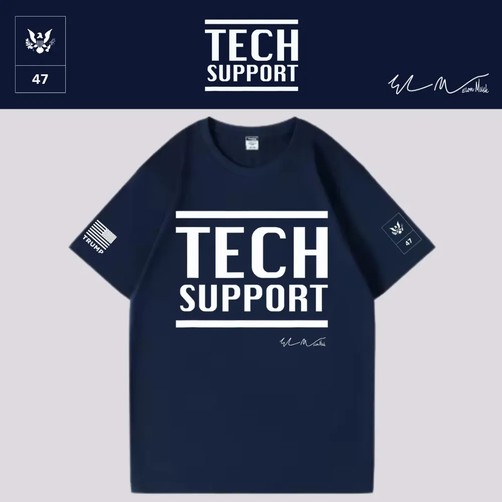 [DOGE]TECH SUPPORTロゴTシャツ[ネイビー][TSTE-01]