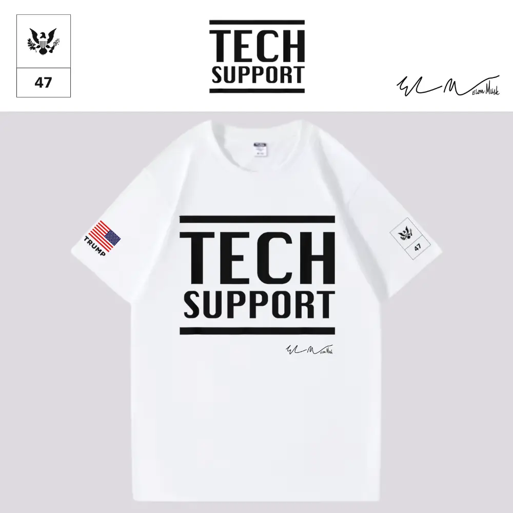 [DOGE]TECH SUPPORTロゴTシャツ[白][TSTE-01]