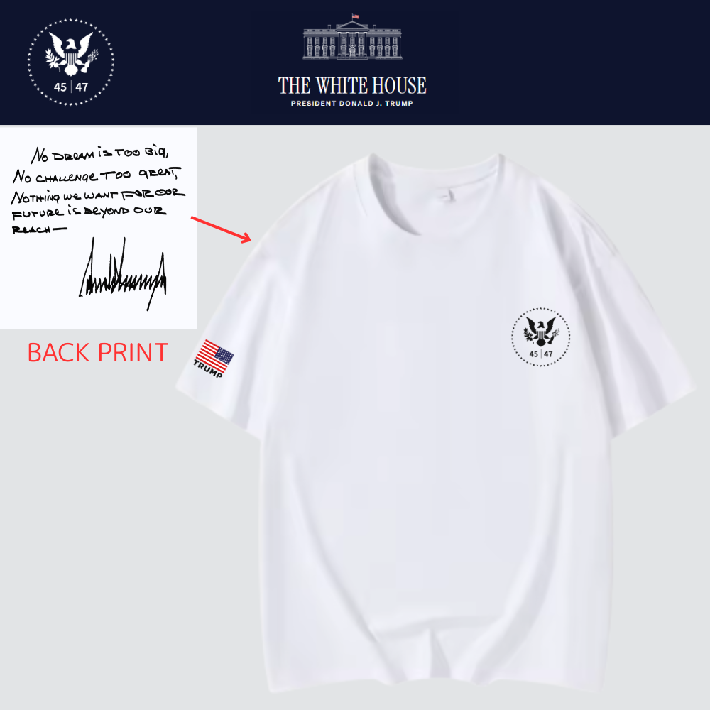[New White House]TRUMP大統領メッセージロゴTシャツ[白][WHTE-05]