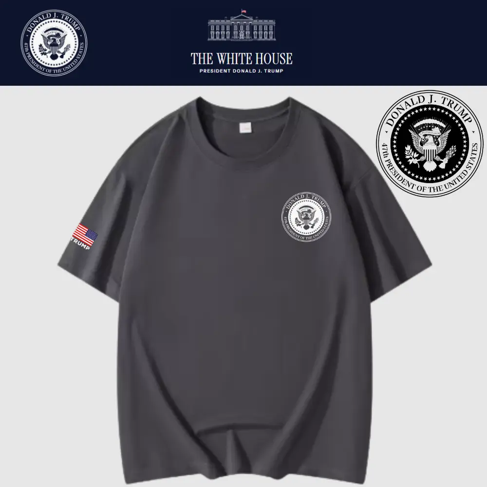 [New White House]TRUMP大統領メッセージロゴTシャツ[ダークグレー][WHTE-06]