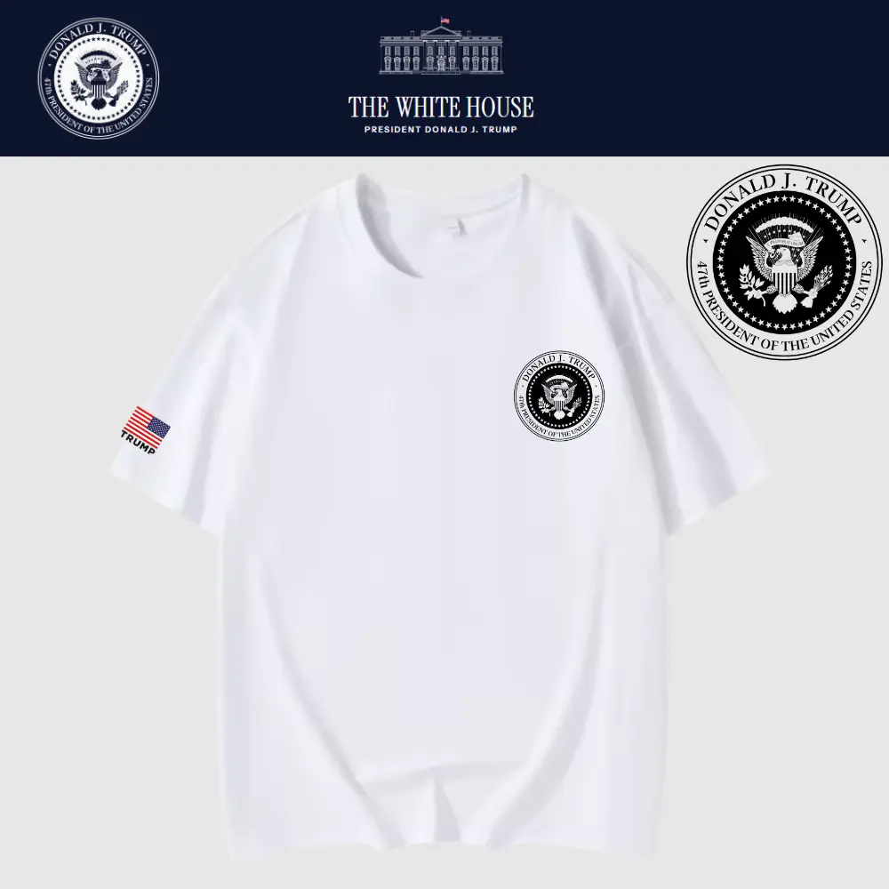 [New White House]TRUMP大統領メッセージロゴTシャツ[白][WHTE-06]