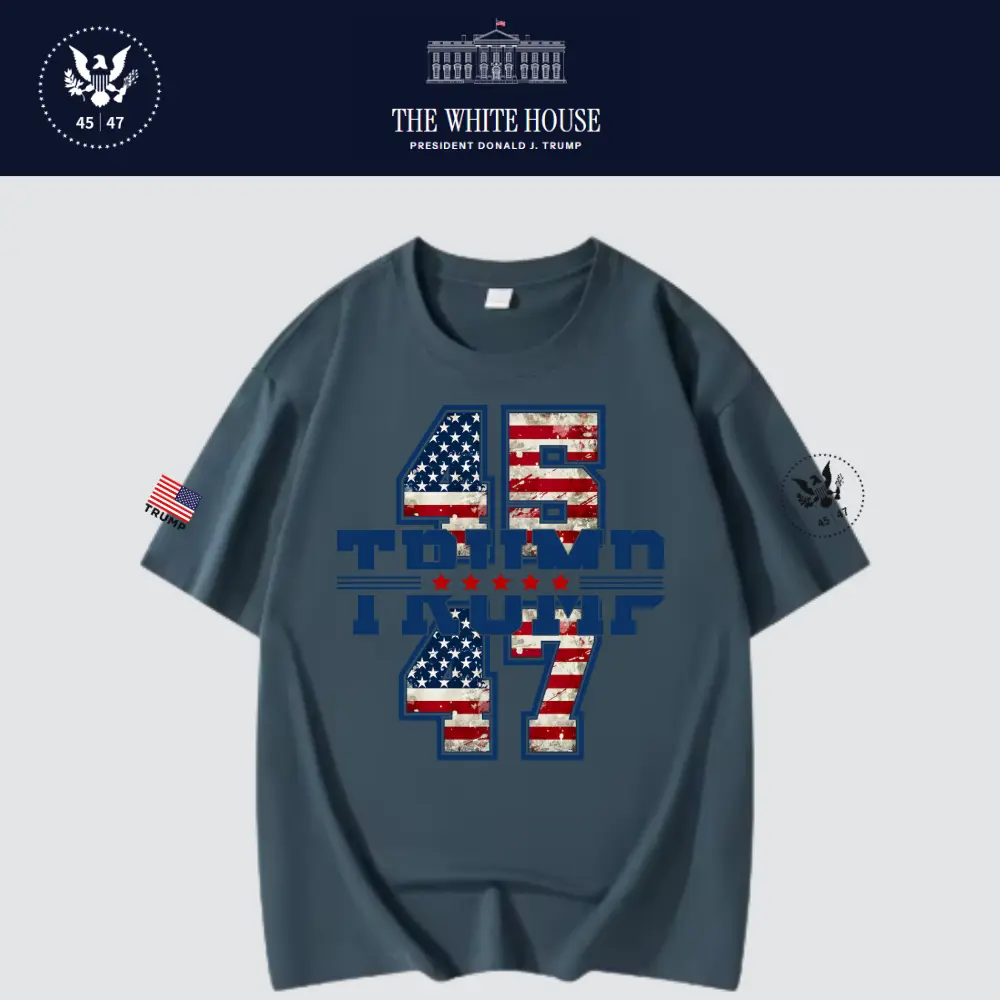 [New White House]TRUMP大統領ロゴTシャツ[ネイビー][WHTE-09]