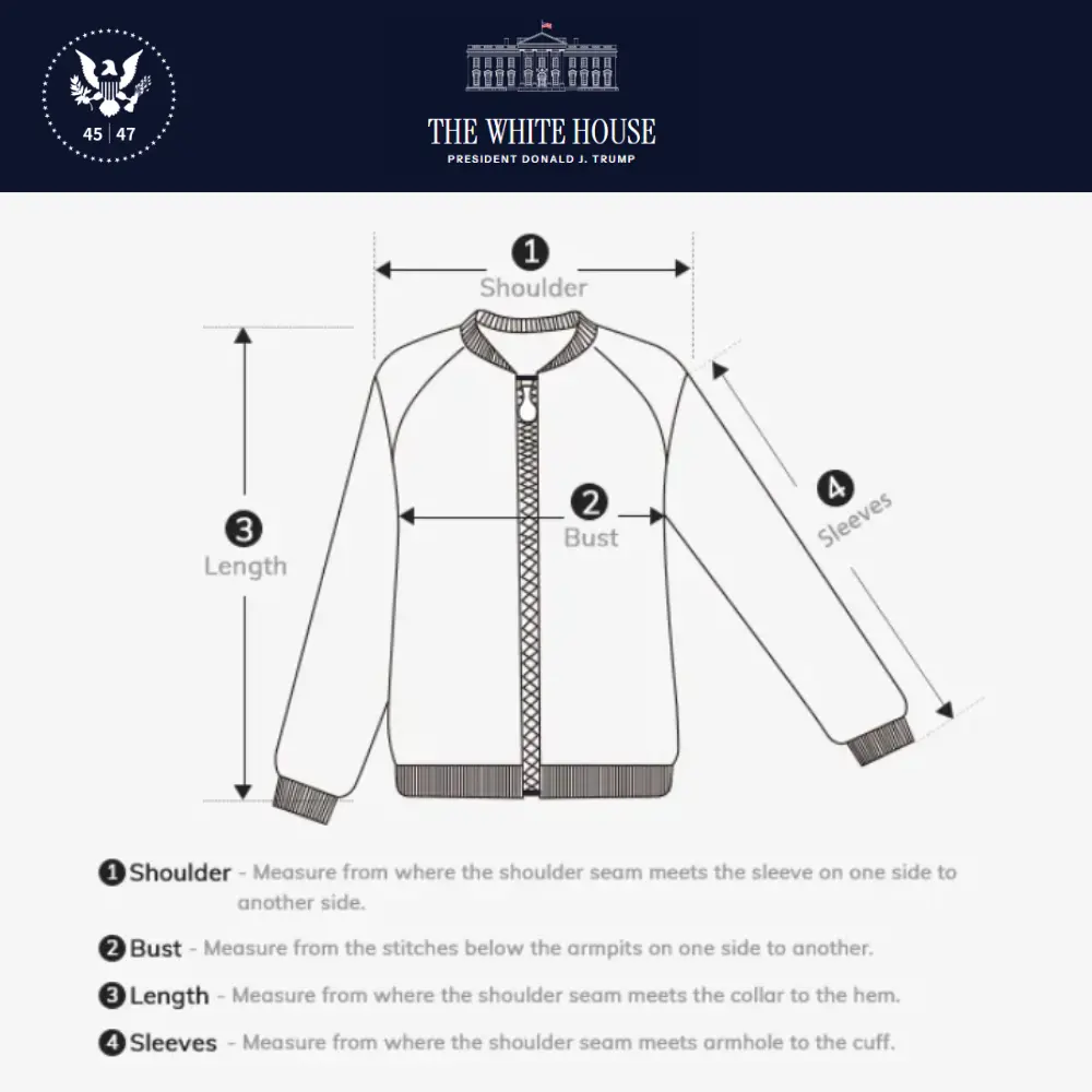 [New White House]TRUMP大統領ロゴジップアップパーカー[白][WHZH-02] - 画像 (4)