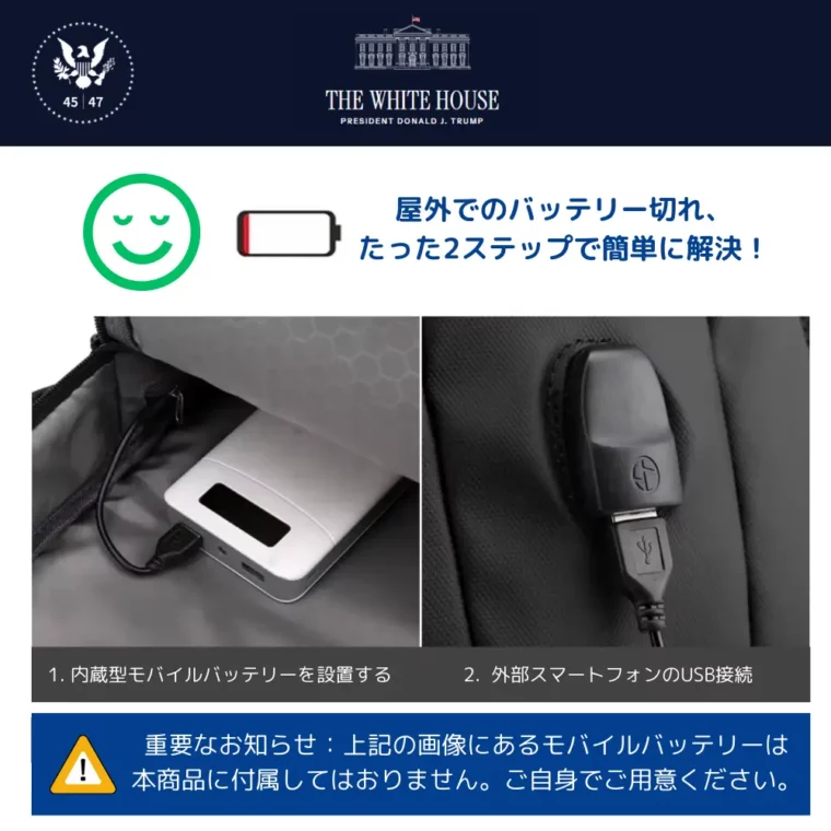 [NEW White House]ロゴ入りバックパック[WHBP-02][全３色] - 画像 (7)