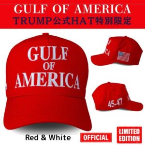 【米国発送】TRUMP公式 MAGA ハット[Gulf of America][赤/白]