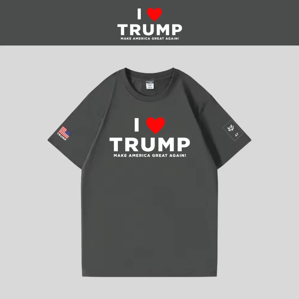 [I LOVE TRUMP]ロゴTシャツ[グレー][LVTE-01]