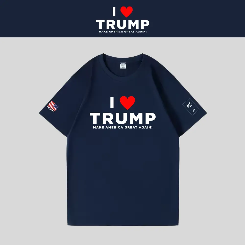 [I LOVE TRUMP]ロゴTシャツ[ネイビー][LVTE-01]