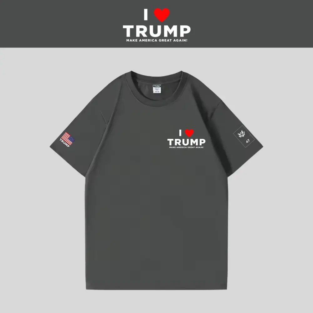 [I LOVE TRUMP]ロゴTシャツ[グレー][LVTE-02]