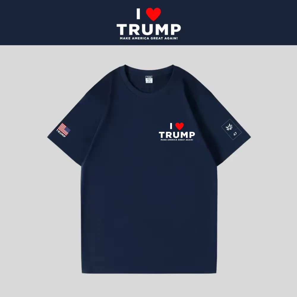 [I LOVE TRUMP]ロゴTシャツ[ネイビー][LVTE-02]