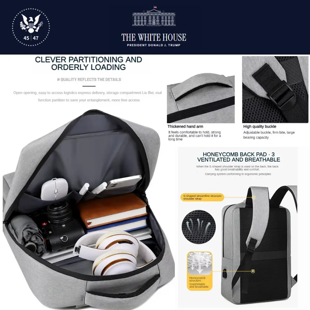 [New White House]ロゴ入りバックパック[WHBP-03][黒] - 画像 (8)