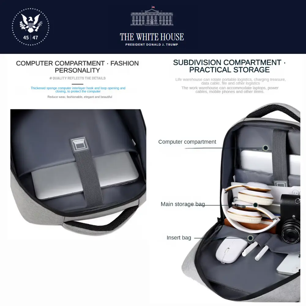 [New White House]ロゴ入りバックパック[WHBP-03][黒] - 画像 (9)