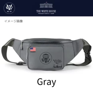 [New White House]ロゴウエストバッグ[WHFP-02][グレー/黒]