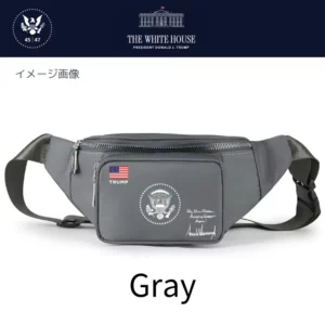 [New White House]ロゴウエストバッグ[WHFP-02][グレー/白]