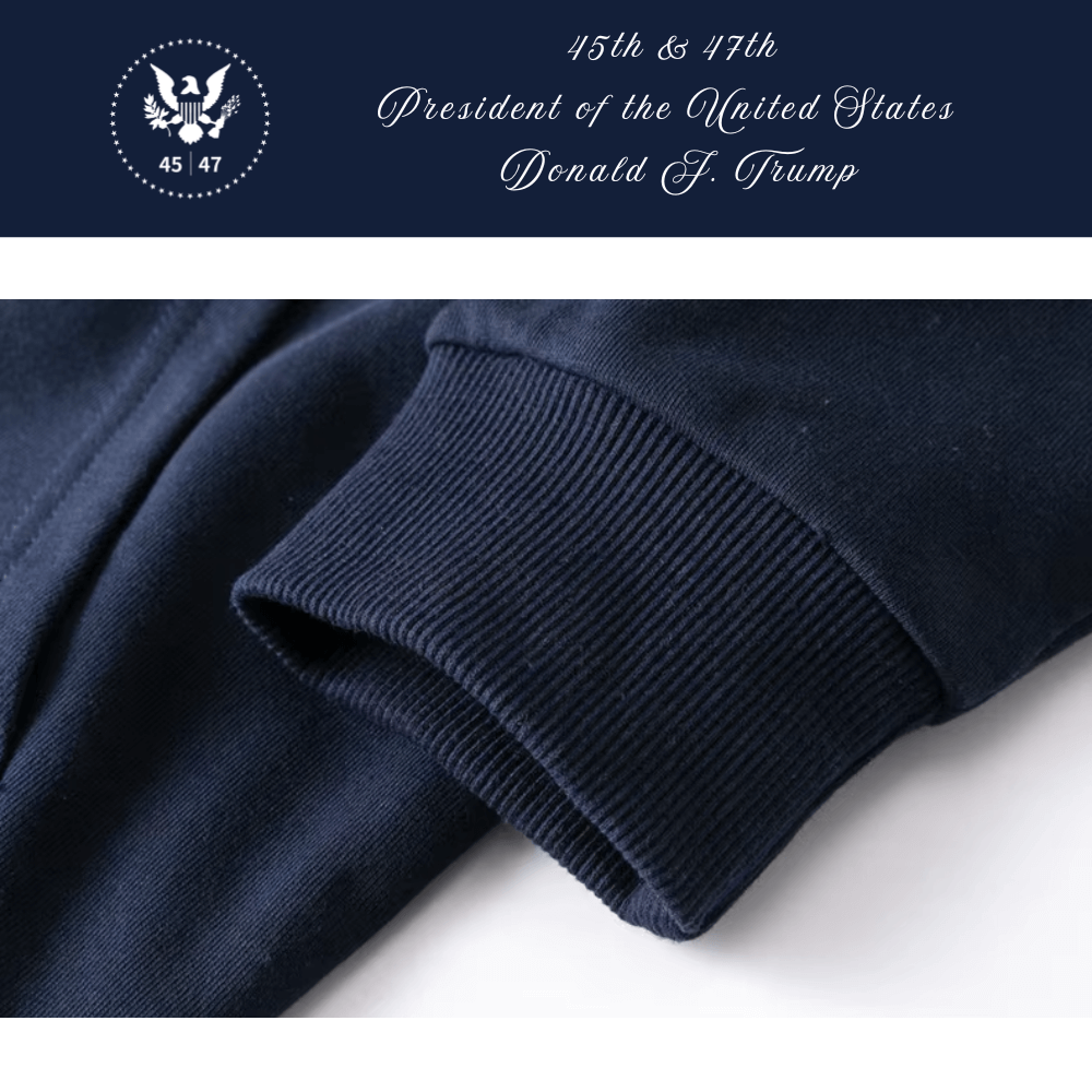 [New White House]TRUMP大統領ロゴジップアップパーカー[アイスブルー][WHZH-03] - 画像 (3)