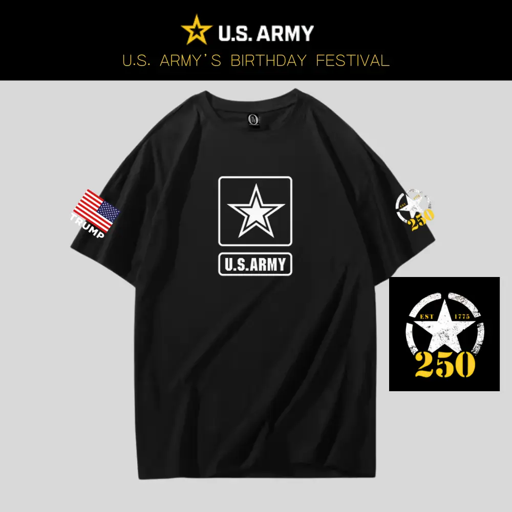 [US ARMY]米陸軍創立250周年記念Tシャツ[黒][AMAT-01]