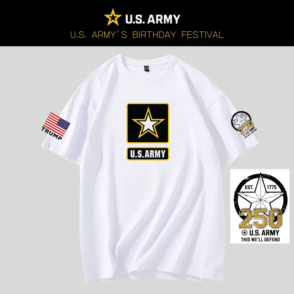 [US ARMY]米陸軍創立250周年記念Tシャツ[白][AMAT-01]