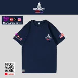 [あなたの知らないアメリカニュース]ロゴTシャツ[ネイビー][ASTE-01]