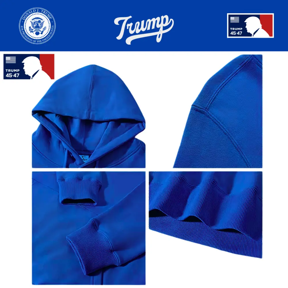 [Team TRUMP]ベースボールジャージタイプパーカー[白][DTHD-01] - 画像 (2)