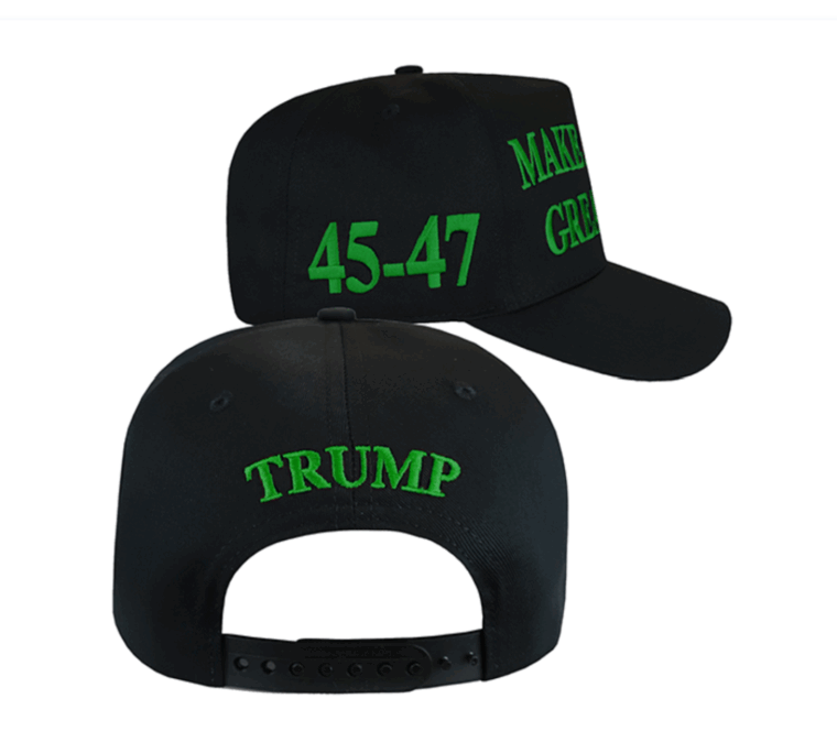 【米国発送】TRUMP公式 MAGA ハット[限定復刻版][45-47][黒][緑ライン国旗バージョン] - 画像 (2)