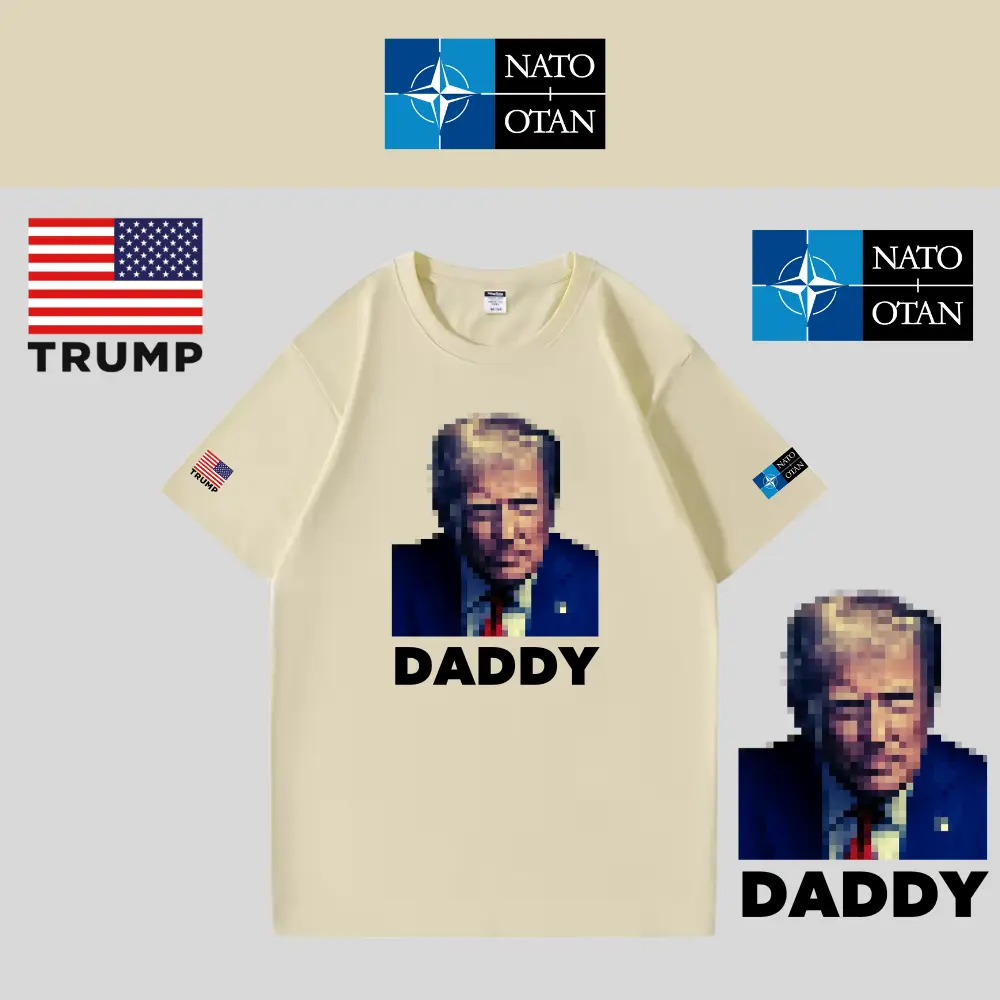 [トランプNATO記念]DADDY Tシャツ[ベージュ][NATE-01]