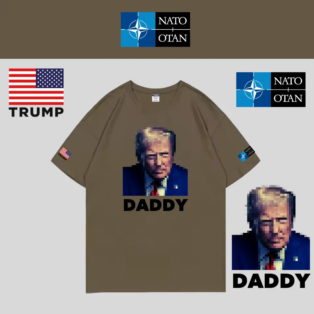 [トランプNATO記念]DADDY Tシャツ[アースブラウン][NATE-01]