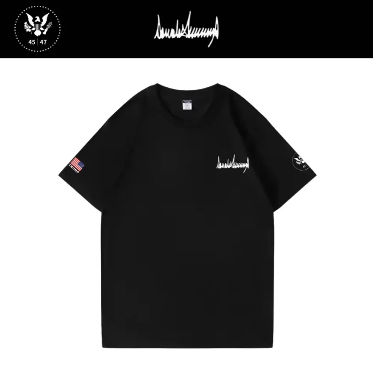 [New White House]トランプ大統領肖像画TシャツBタイプ[黒][PRTT-02] - 画像 (2)