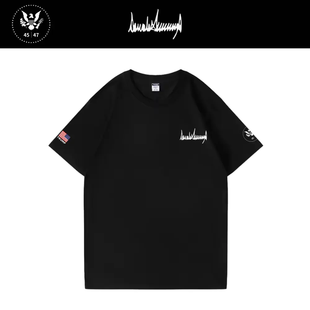 [New White House]トランプ大統領肖像画TシャツAタイプ[黒][PRTT-01] - 画像 (2)