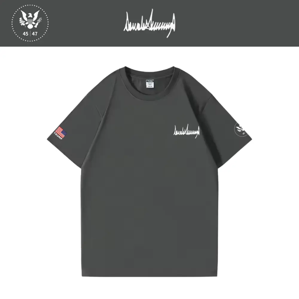 [New White House]トランプ大統領肖像画TシャツAタイプ[グレー][PRTT-01]