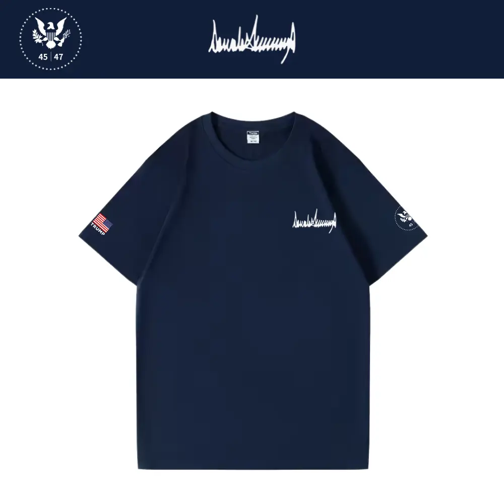 [New White House]トランプ大統領肖像画TシャツAタイプ[ネイビー][PRTT-01]
