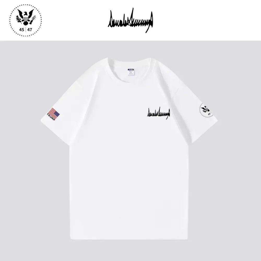[New White House]トランプ大統領肖像画TシャツAタイプ[白][PRTT-01] - 画像 (2)