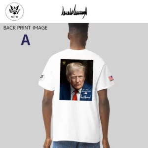 [New White House]トランプ大統領肖像画TシャツAタイプ[白][PRTT-01]