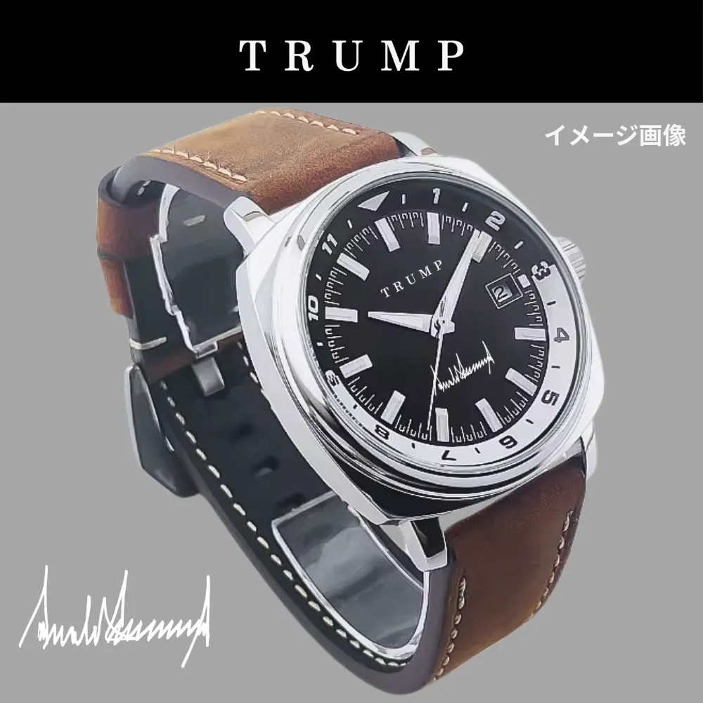 オリジナルデザイン腕時計 [TRPW-004] ブラック/ブラウン - 画像 (2)