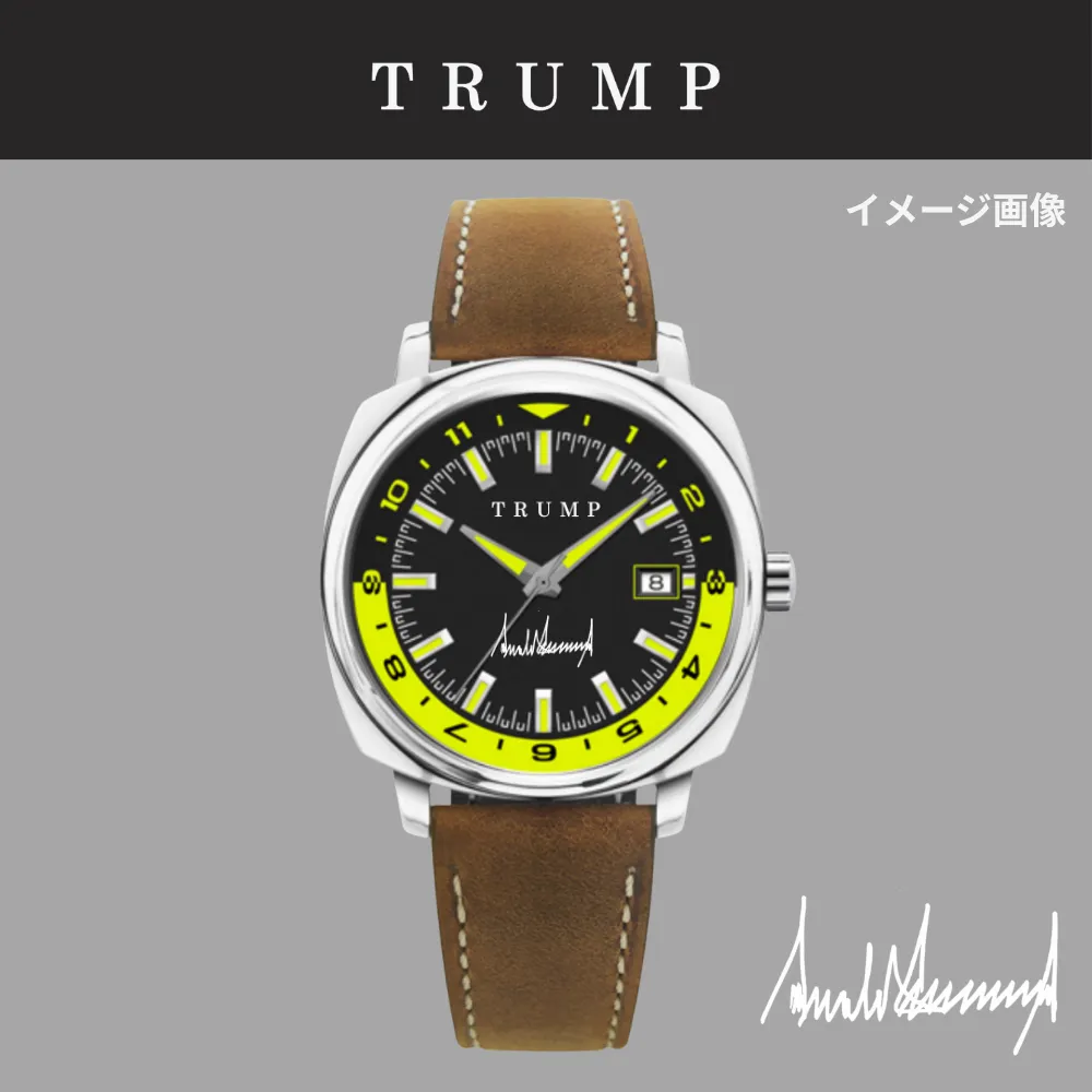 オリジナルデザイン腕時計 [TRPW-006] ブラック&ネオン/ブラウン