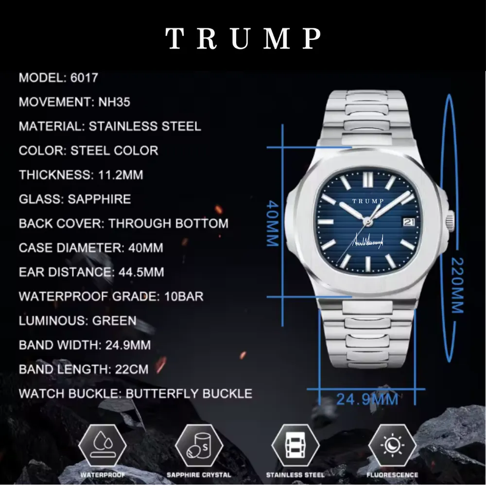 オリジナルデザイン腕時計 [TRPW-017] ブルーフェイス/シルバー - 画像 (2)