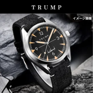 オリジナルデザイン腕時計 [TRPW-019] ブラックフェイス/ファブリックバンド