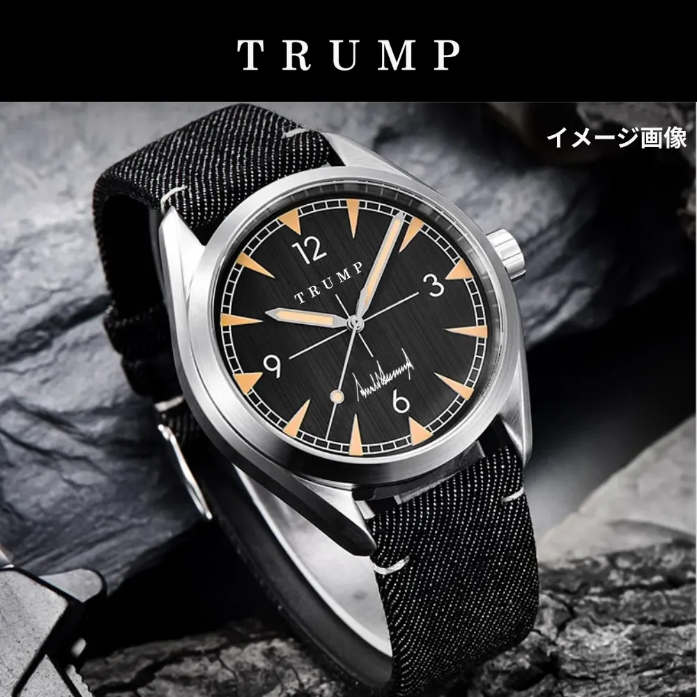 オリジナルデザイン腕時計 [TRPW-019] ブラックフェイス/ファブリックバンド