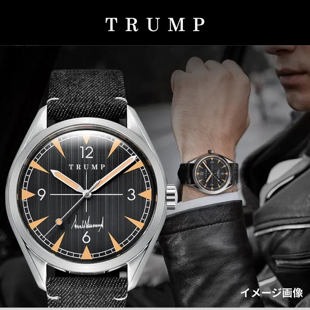 オリジナルデザイン腕時計 [TRPW-019] ブラックフェイス/ファブリックバンド - 画像 (3)