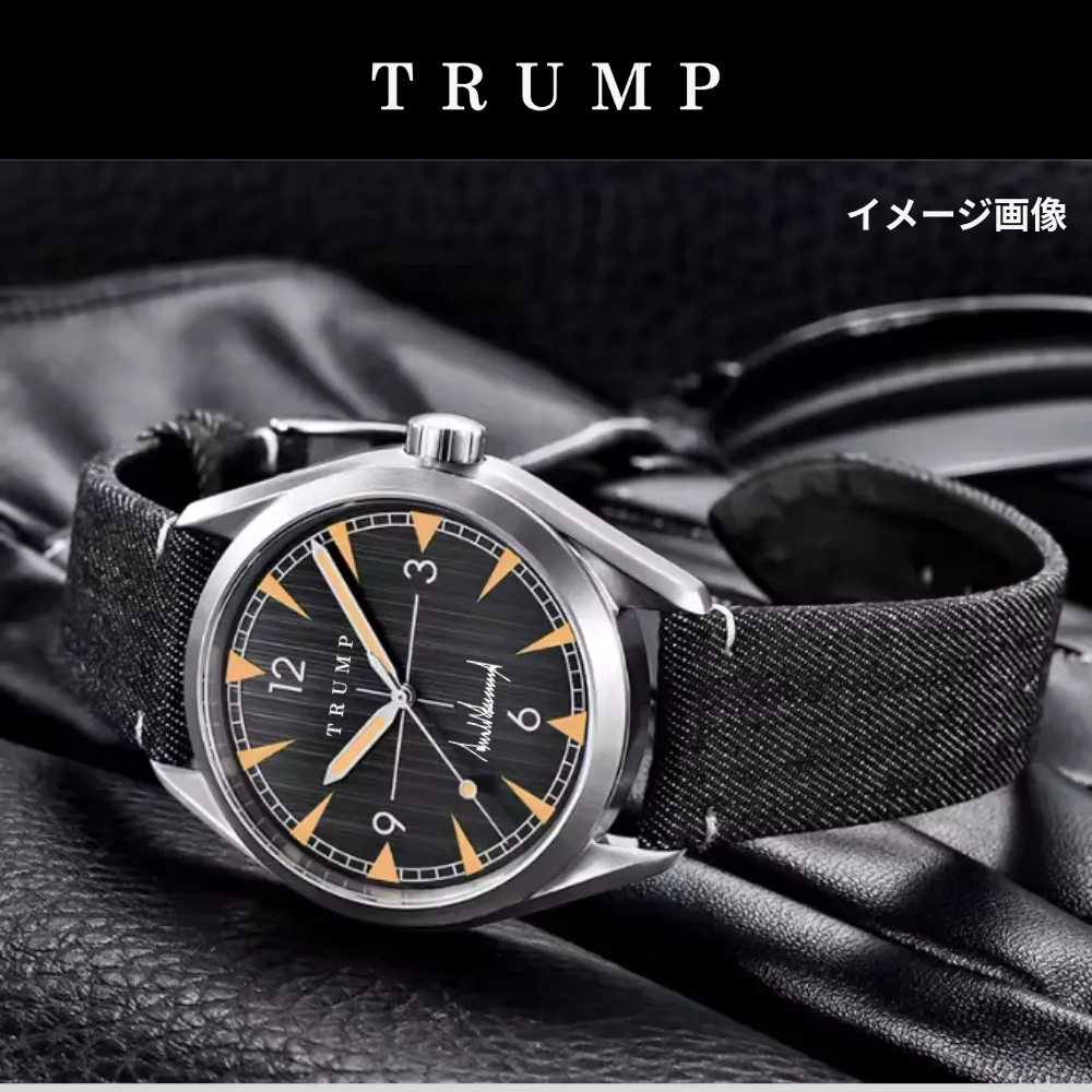 オリジナルデザイン腕時計 [TRPW-019] ブラックフェイス/ファブリックバンド - 画像 (2)