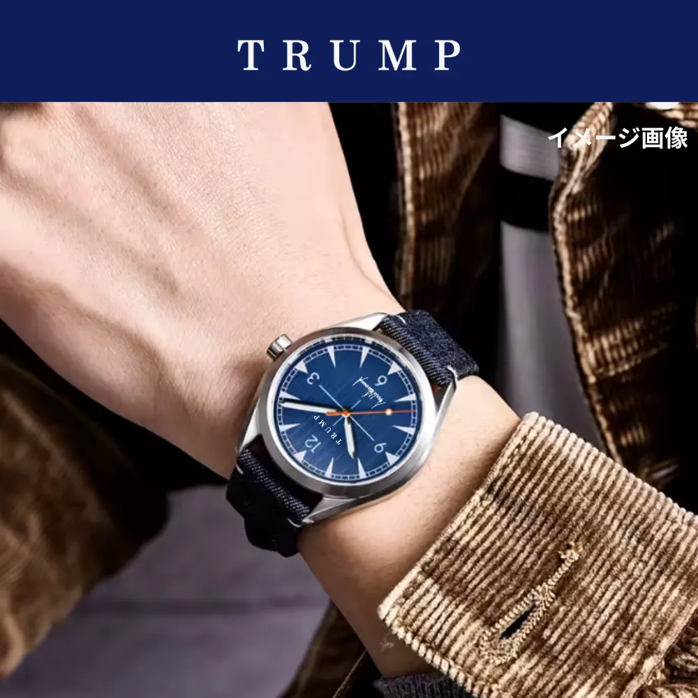 オリジナルデザイン腕時計 [TRPW-020] ブルーフェイス/ファブリックバンド - 画像 (3)