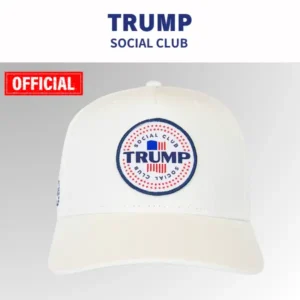 【米国発送】TRUMP公式 パッチ付きハット[Trump Social Club][TSCH-02][白]