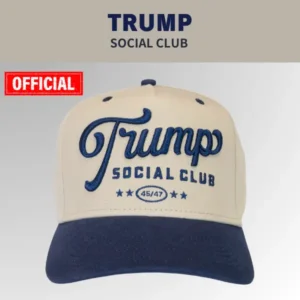 【米国発送】TRUMP公式 ハット[Trump Social Club][TSCH-03][ベージュ/ネイビー]