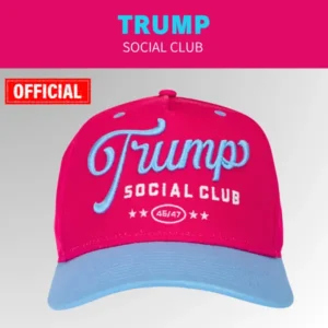 【米国発送】TRUMP公式 ハット[Trump Social Club][TSCH-03][ピンク/水色]