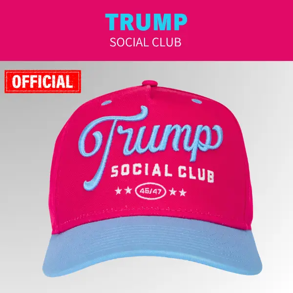 【米国発送】TRUMP公式 ハット[Trump Social Club][TSCH-03][ピンク/水色]