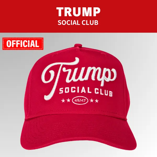 【米国発送】TRUMP公式 ハット[Trump Social Club][TSCH-03][赤]