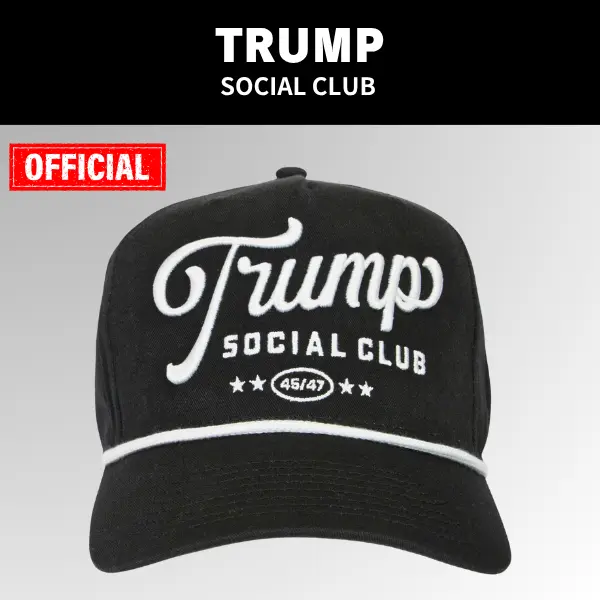 【米国発送】TRUMP公式 ハット[Trump Social Club][TSCH-04][黒]