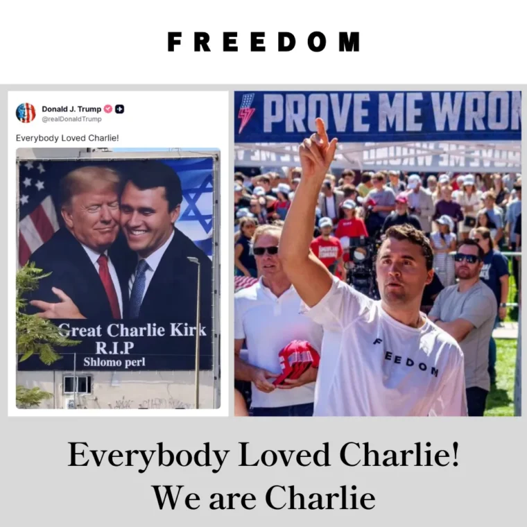 [Charlie Kirk] FREEDOM Tシャツ[黒] - 画像 (5)