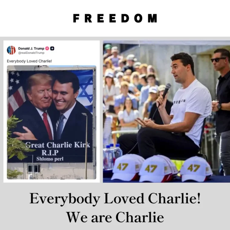 [Charlie Kirk] FREEDOM Tシャツ[黒] - 画像 (7)