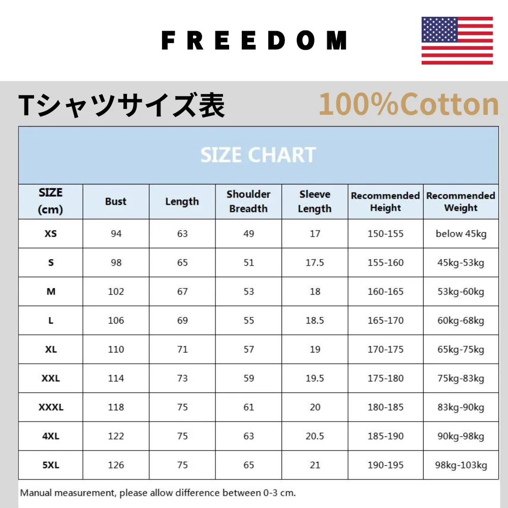 [FREEDOM] 米国旗ロゴ Tシャツ[白] - 画像 (4)